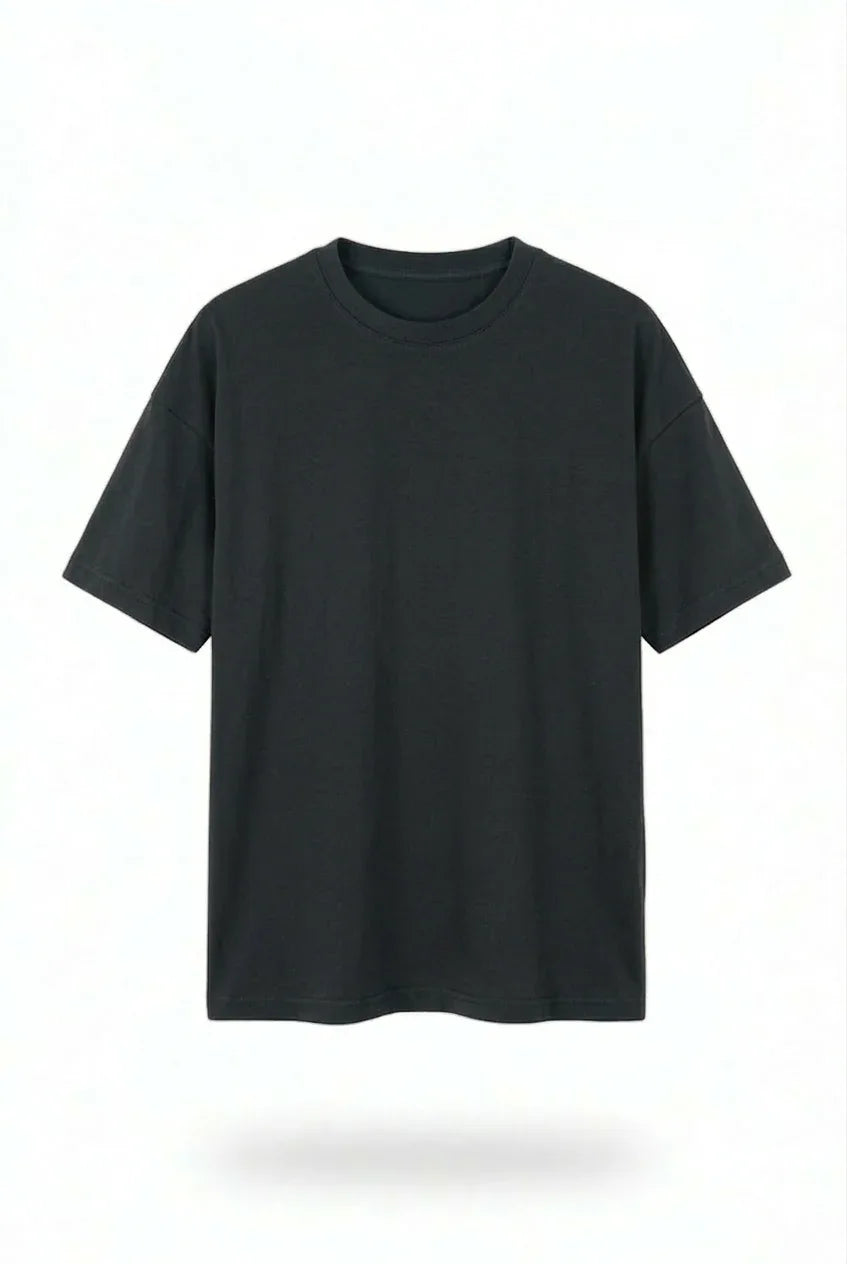 Stylish Black drop shoulder t shirt oversized fit fashion