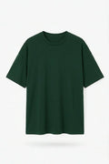 Stylish bottle green drop shoulder t shirt oversized fit fashion