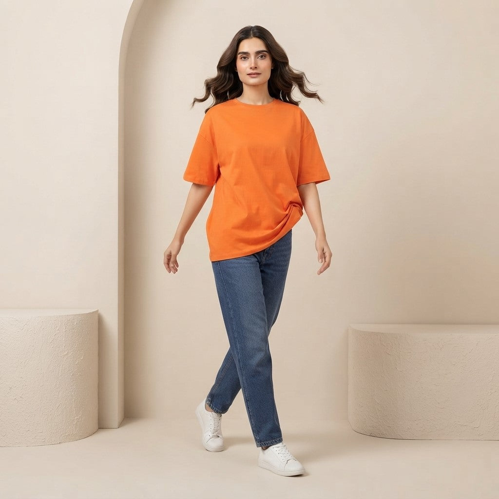 Half Sleeve Orange Polo T-Shirt | Classic Polo Shirt for Men & Women