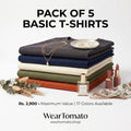 Basic T-Shirt (Pack of 5) | Everyday Cotton Essentials for Men & Women