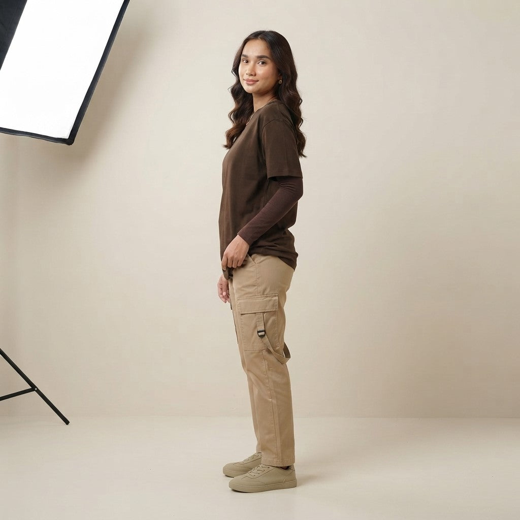 Classic Brown T-Shirt | Earth Tone Everyday Cotton Tee for Men & Women