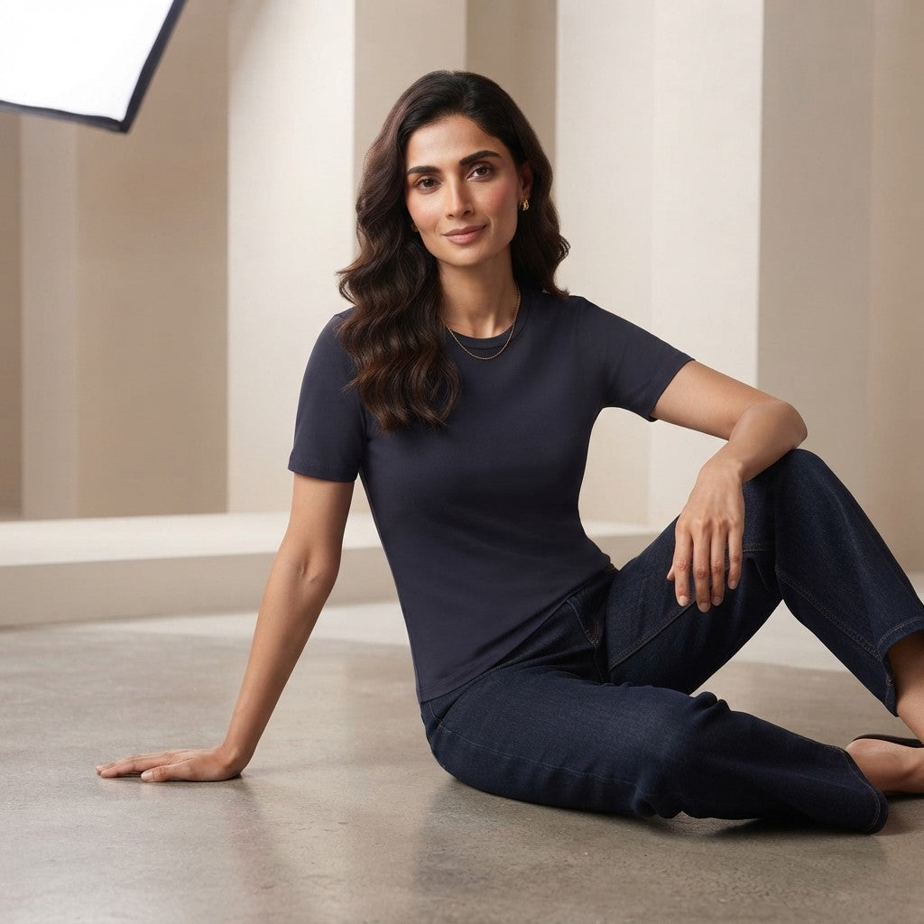 Classic Navy T-Shirt | Timeless Everyday Cotton Tee for Men & Women