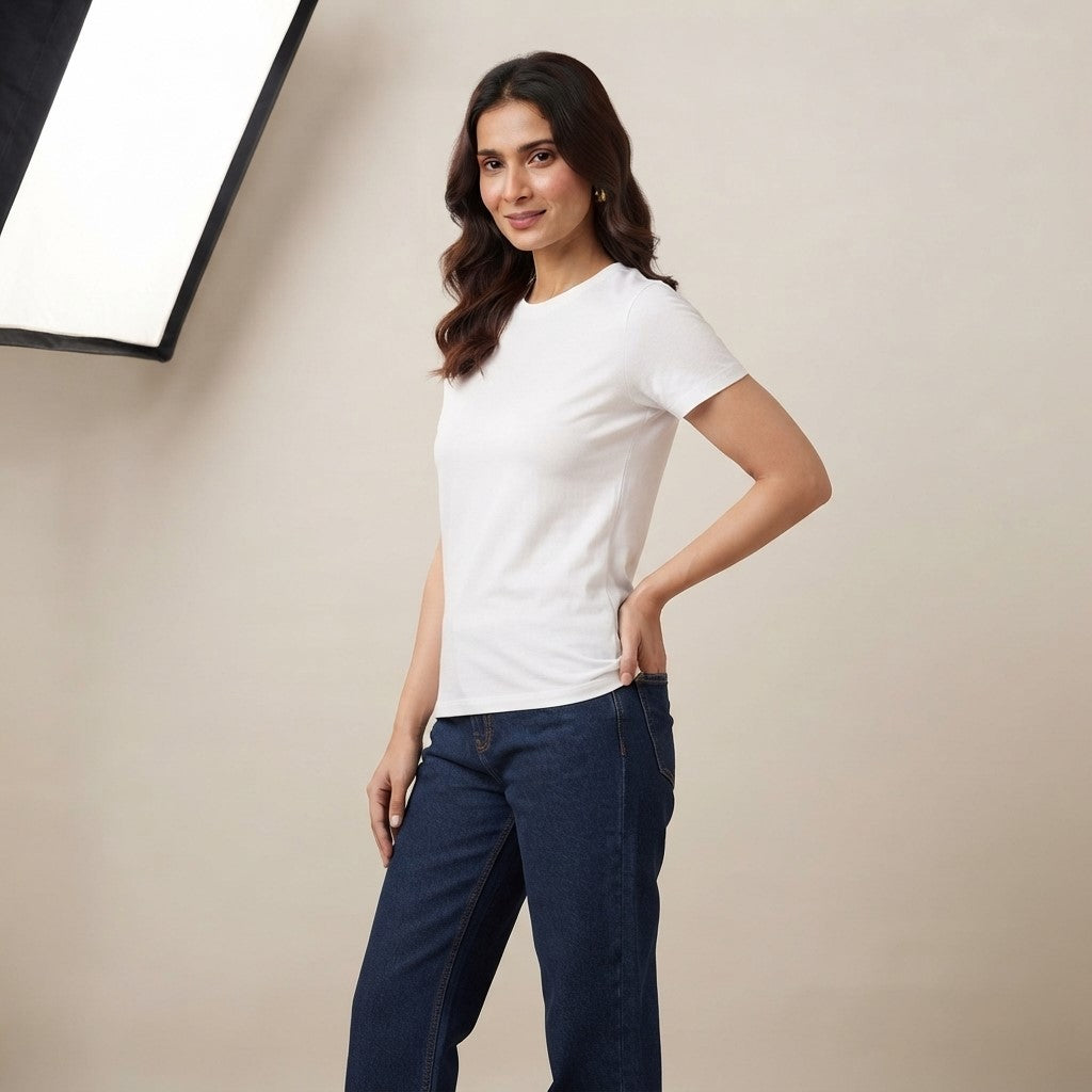 Classic White T-Shirt | Clean Everyday Cotton Tee for Men & Women