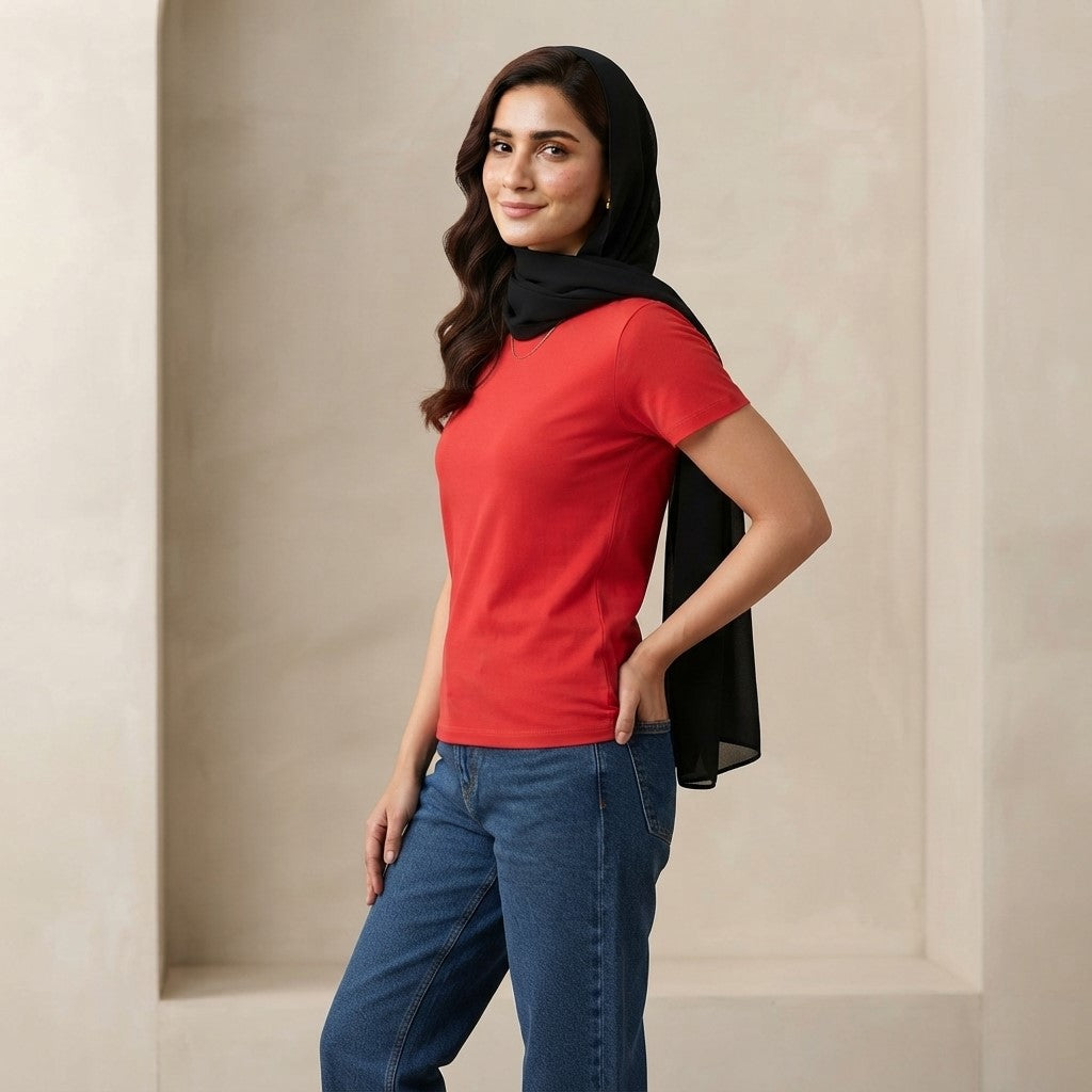 Classic Red T-Shirt | Bold Everyday Cotton Tee for Men & Women