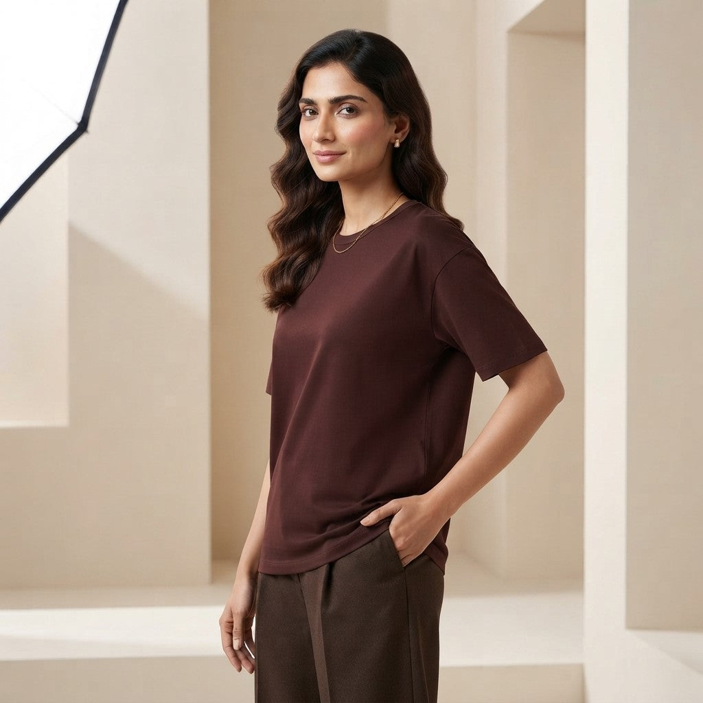 Classic Maroon T-Shirt | Deep Tone Everyday Cotton Tee for Men & Women