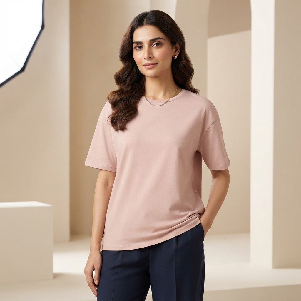 Classic Pink T-Shirt | Soft Everyday Cotton Tee for Men & Women