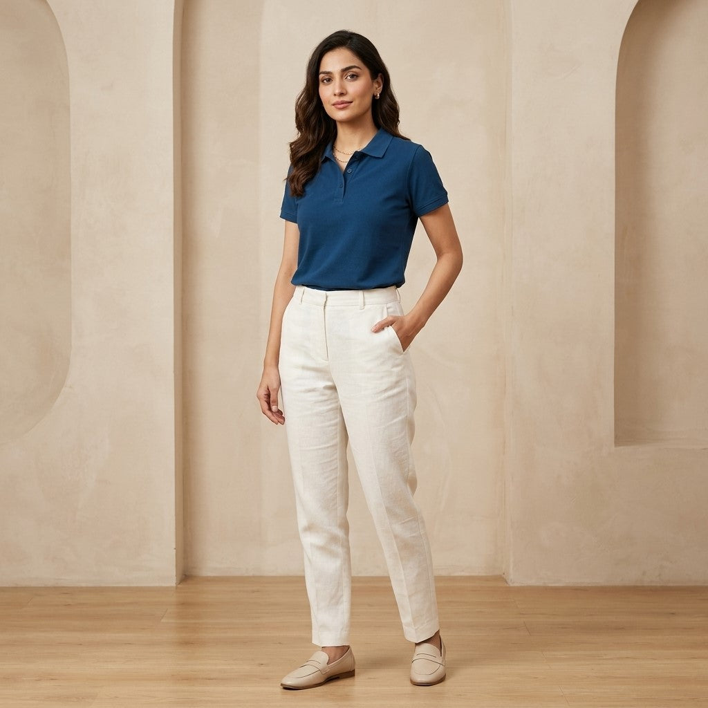 Half Sleeve Petroleum Blue Polo T-Shirt | Classic Polo Shirt for Men & Women