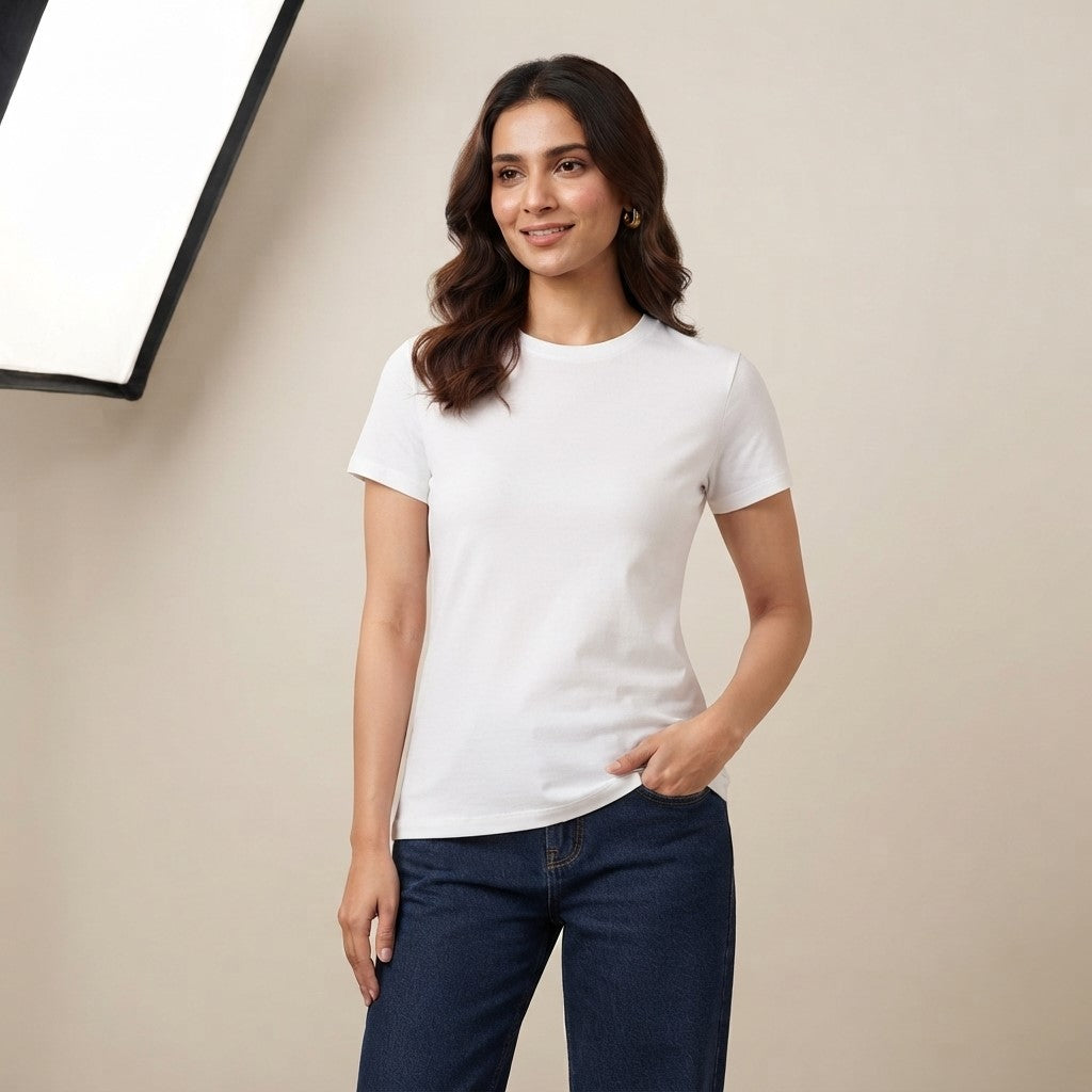 Classic White T-Shirt | Clean Everyday Cotton Tee for Men & Women