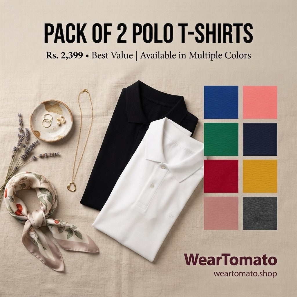 Pack of 2 Polo T-Shirts | Premium Cotton Polo Shirts for Men & Women