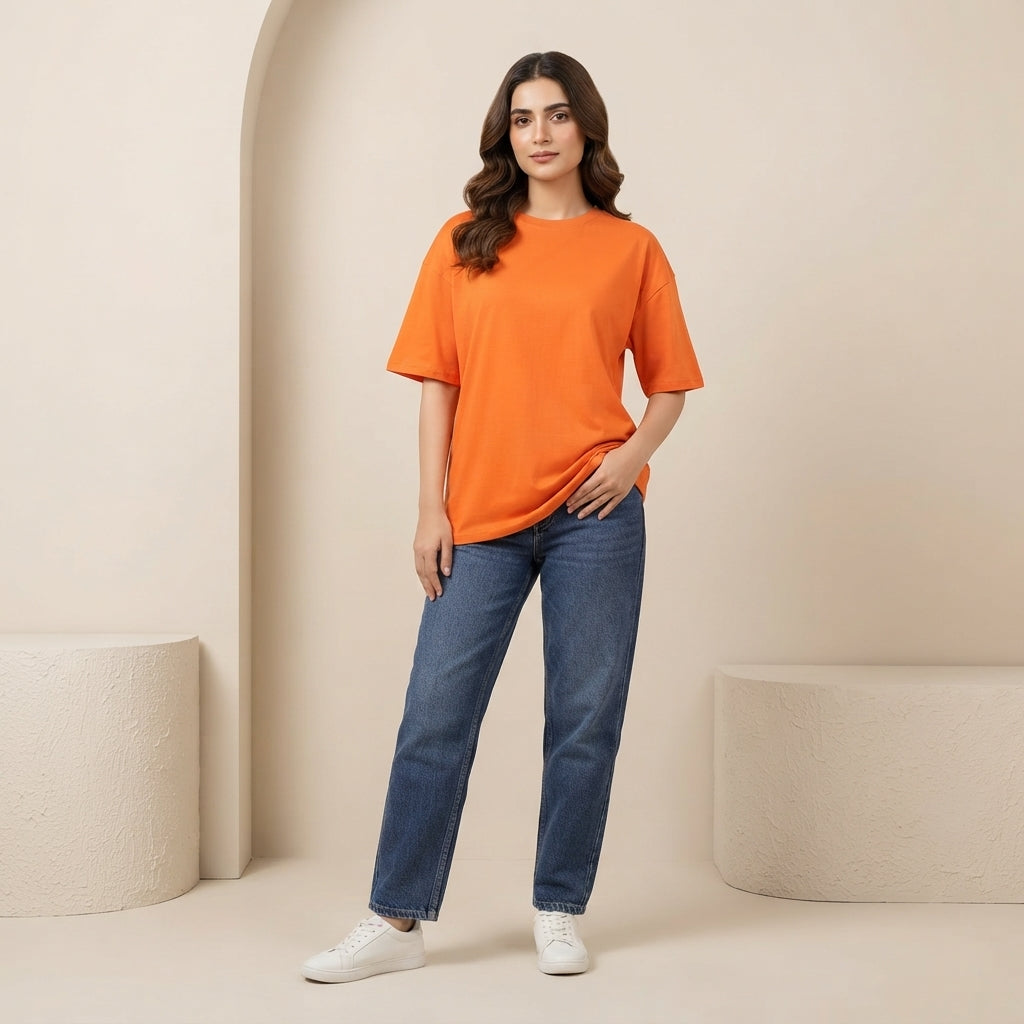 Half Sleeve Orange Polo T-Shirt | Classic Polo Shirt for Men & Women