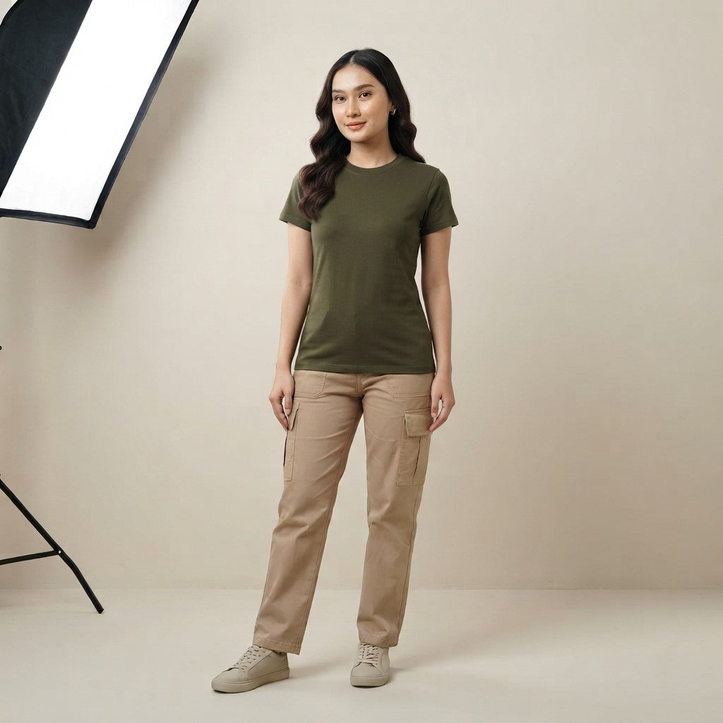 Classic Army Green T-Shirt | Everyday Cotton Tee for Men & Women