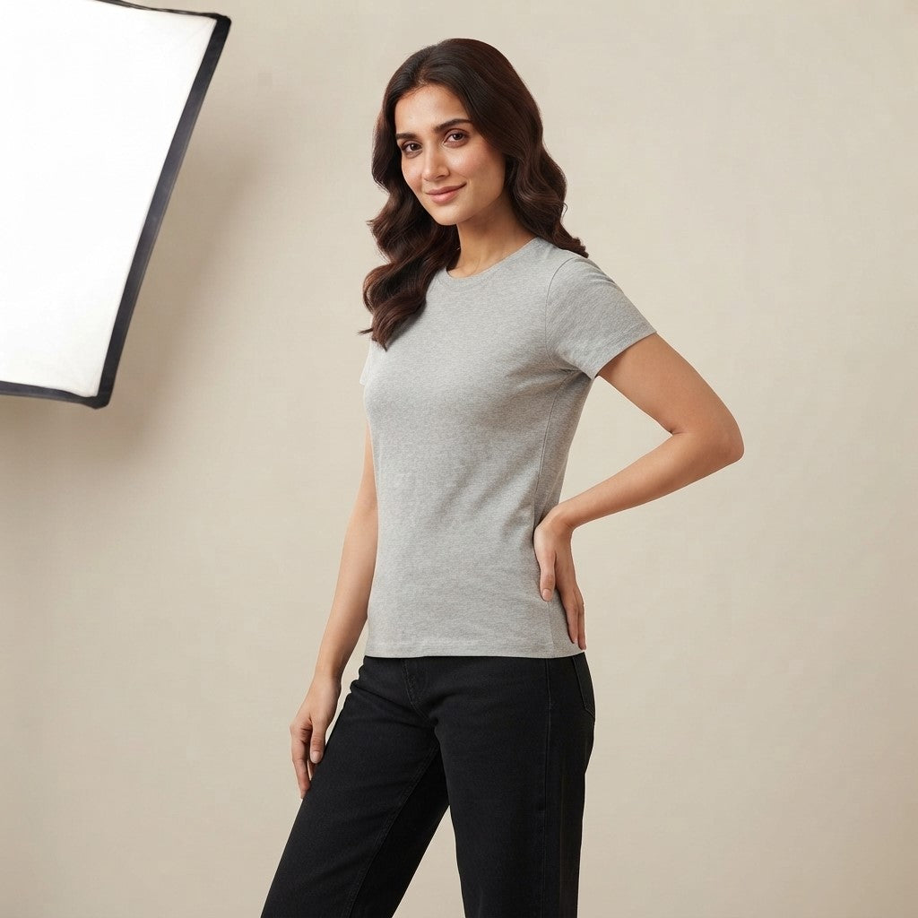 Classic Steel Grey T-Shirt | Modern Everyday Cotton Tee for Men & Women
