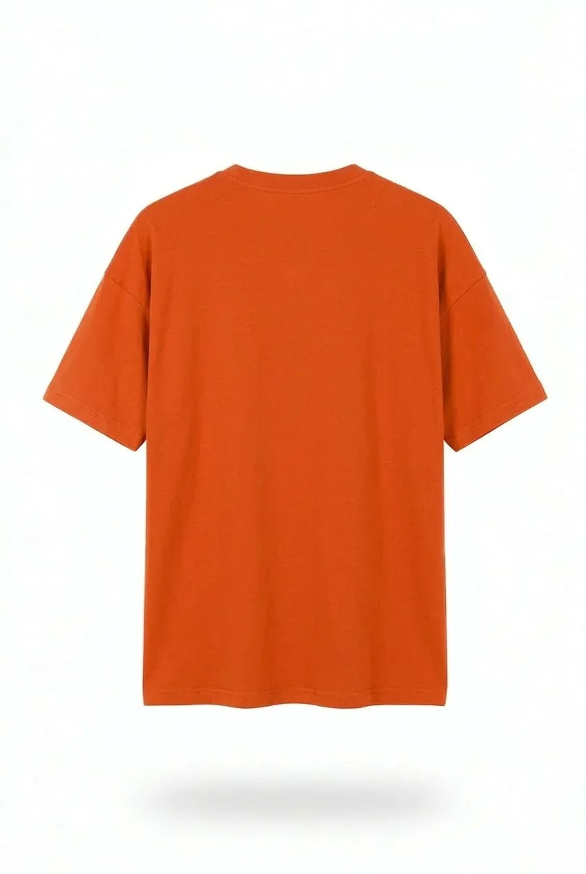 Stylish Orange drop shoulder t shirt oversized fit fashion