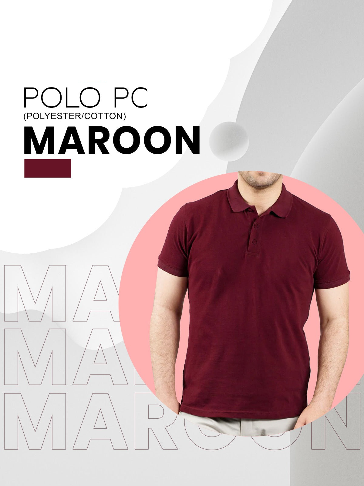 Half Sleeve Maroon Polo T-Shirt | Classic Polo Shirt for Men & Women