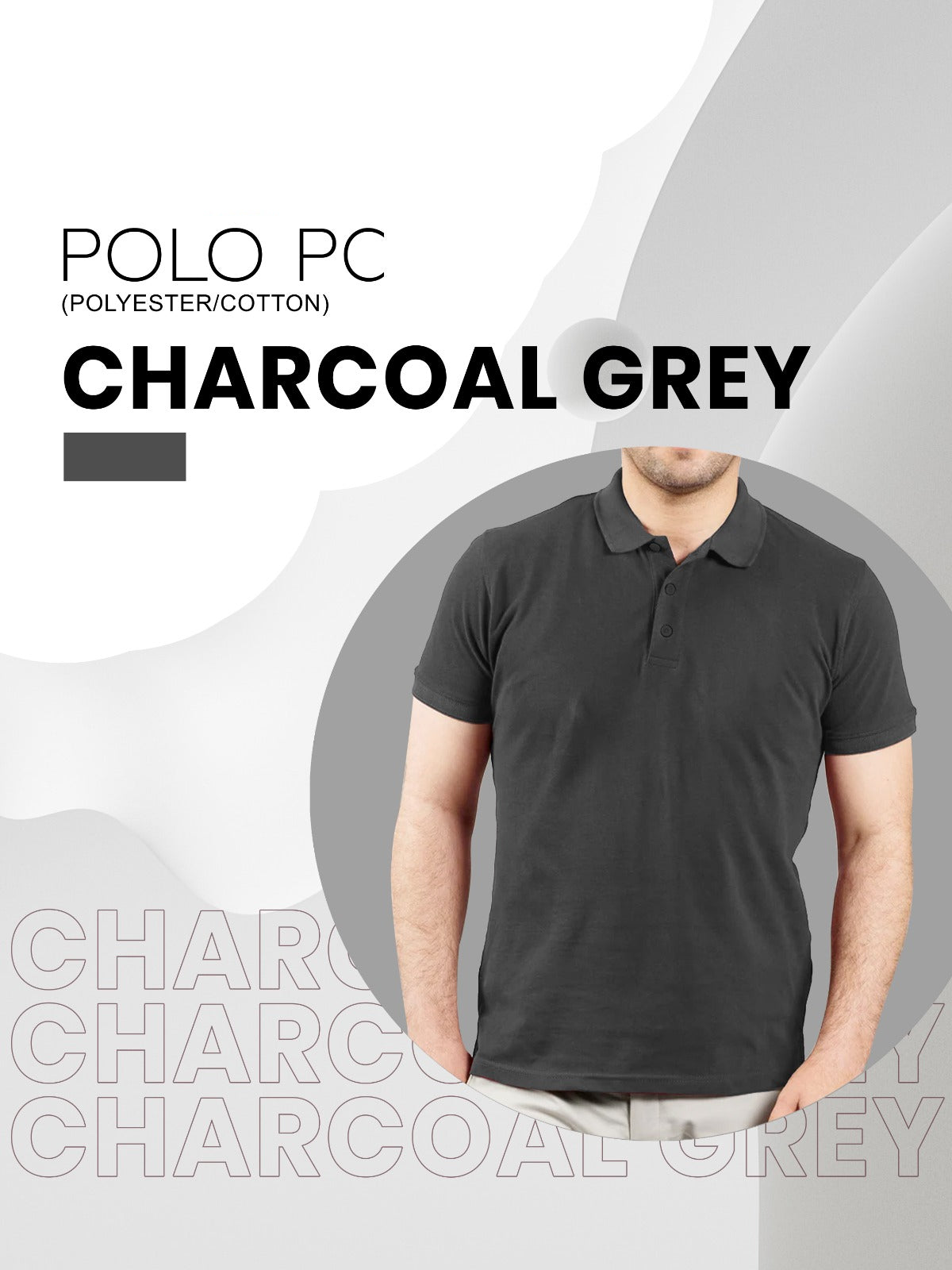 Half Sleeve Charcoal Grey Polo T-Shirt | Classic Polo Shirt for Men & Women