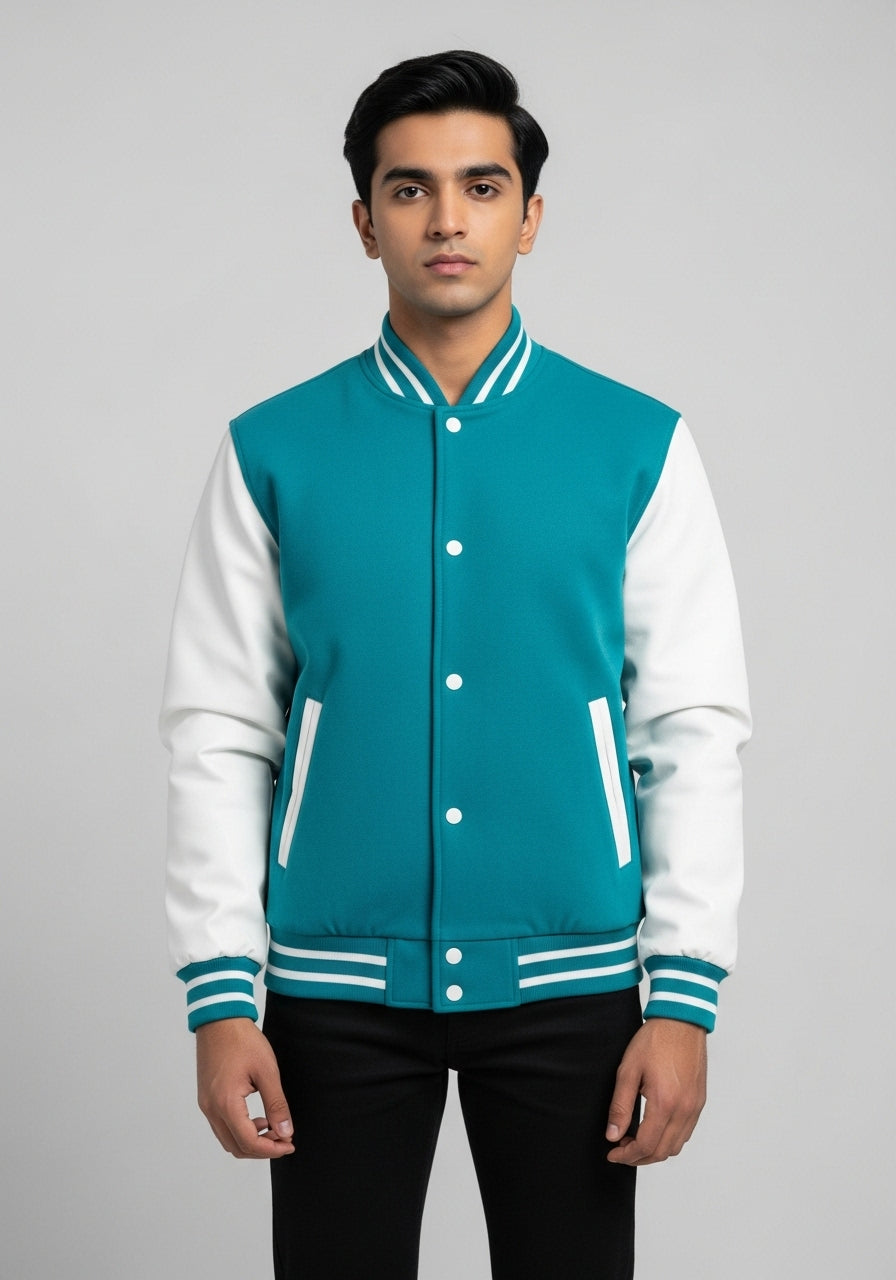 Turquoise Varsity Jacket