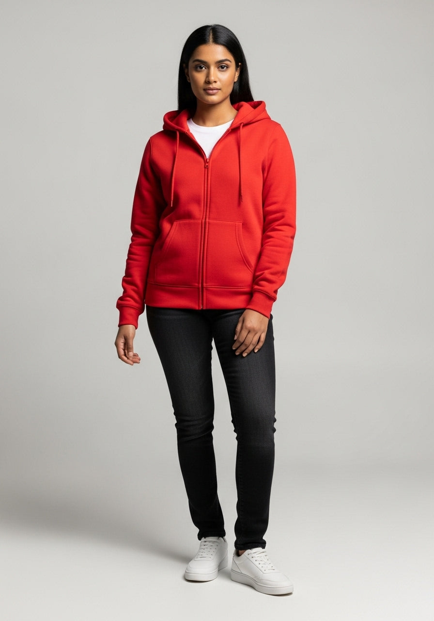 Red Zipper Hoodie