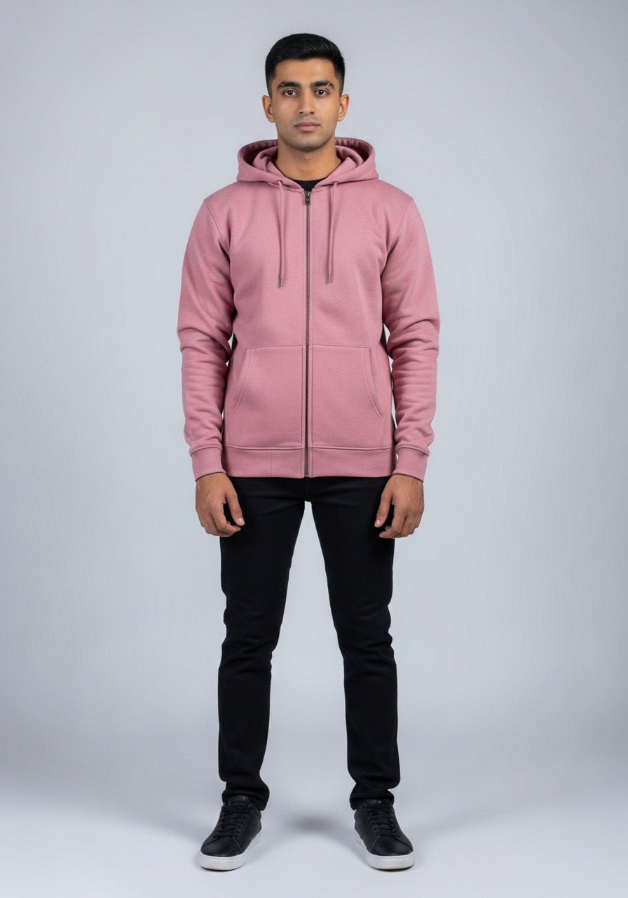 Pink Zipper Hoodie