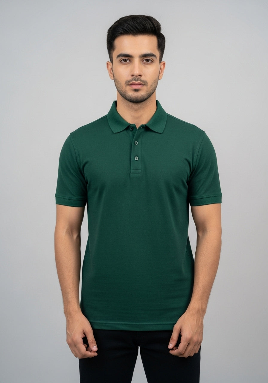 Half Sleeve Green Polo T-Shirts