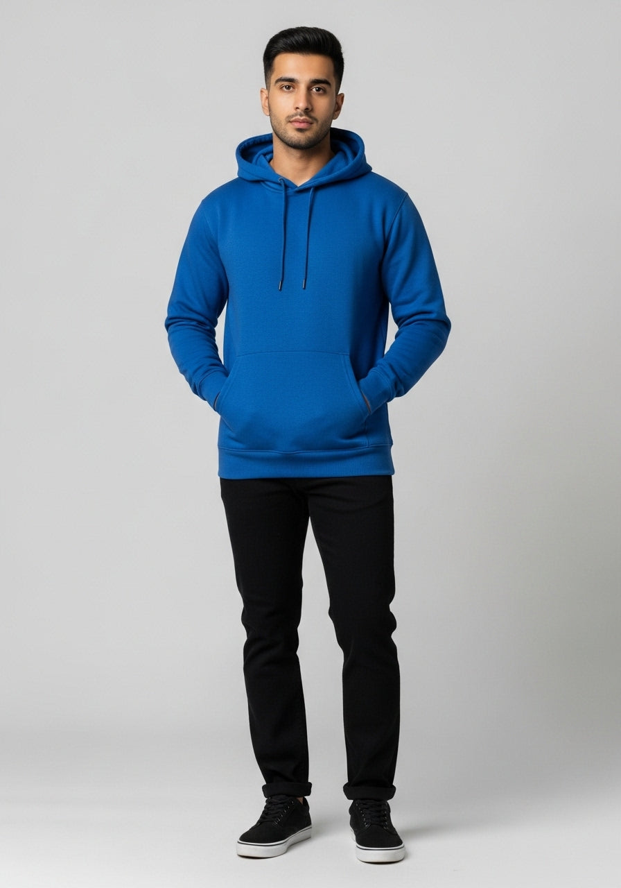Fleece Dark Blue Hoodie