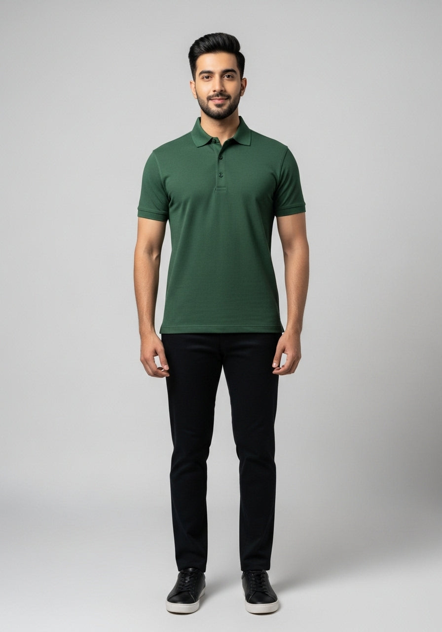 Half Sleeve Green Polo T-Shirts