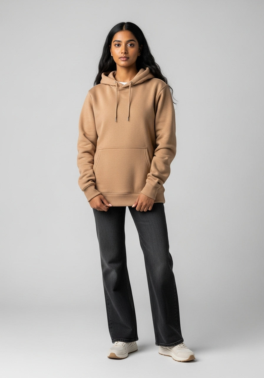 Fleece Khaki Hoodie