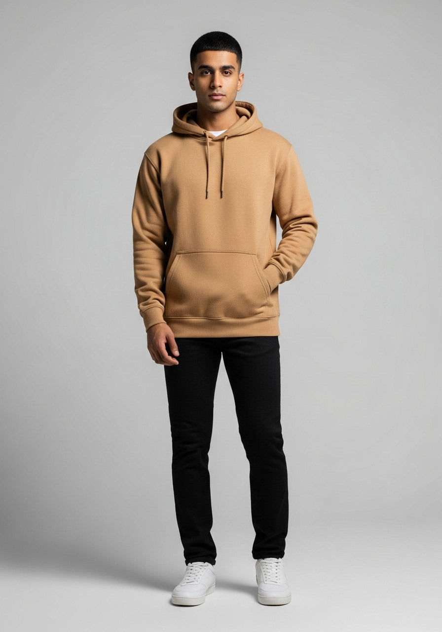 Fleece Khaki Hoodie