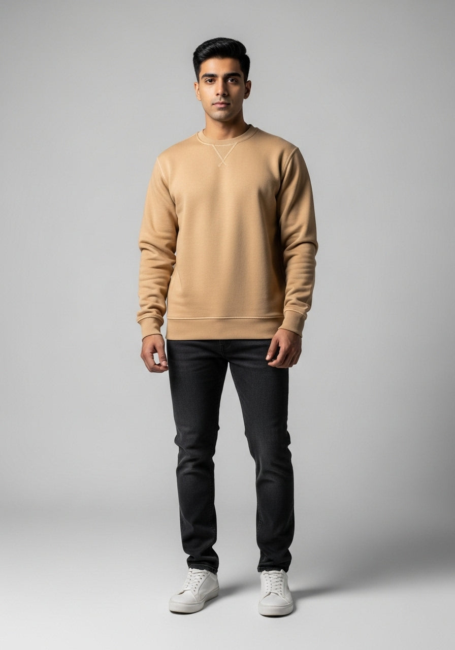 Beige Sweatshirts