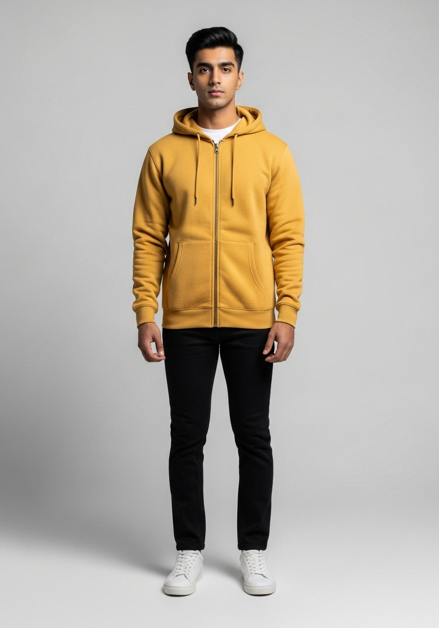 Yellow Zipper Hoodie