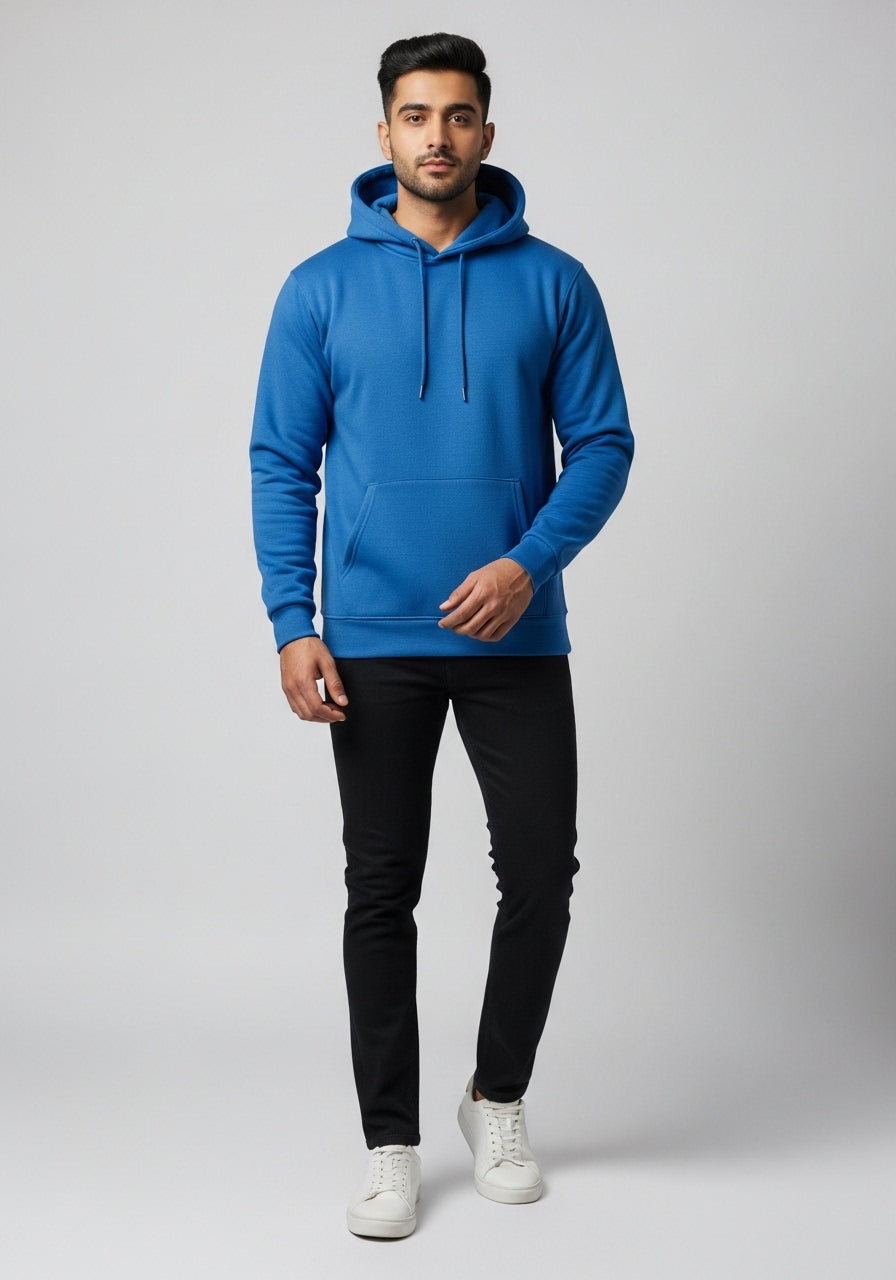 Fleece Dark Blue Hoodie