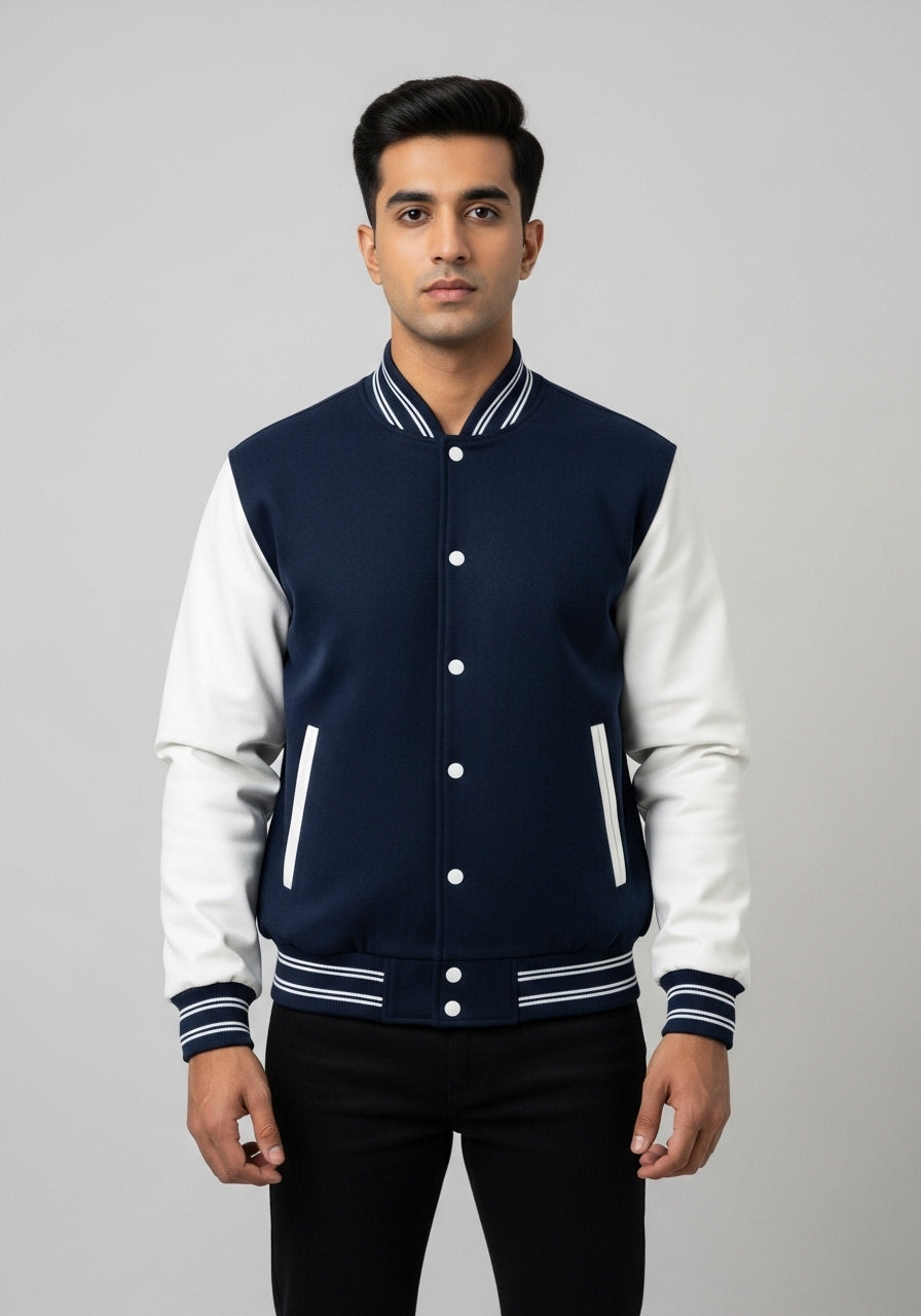 Navy Varsity Jacket