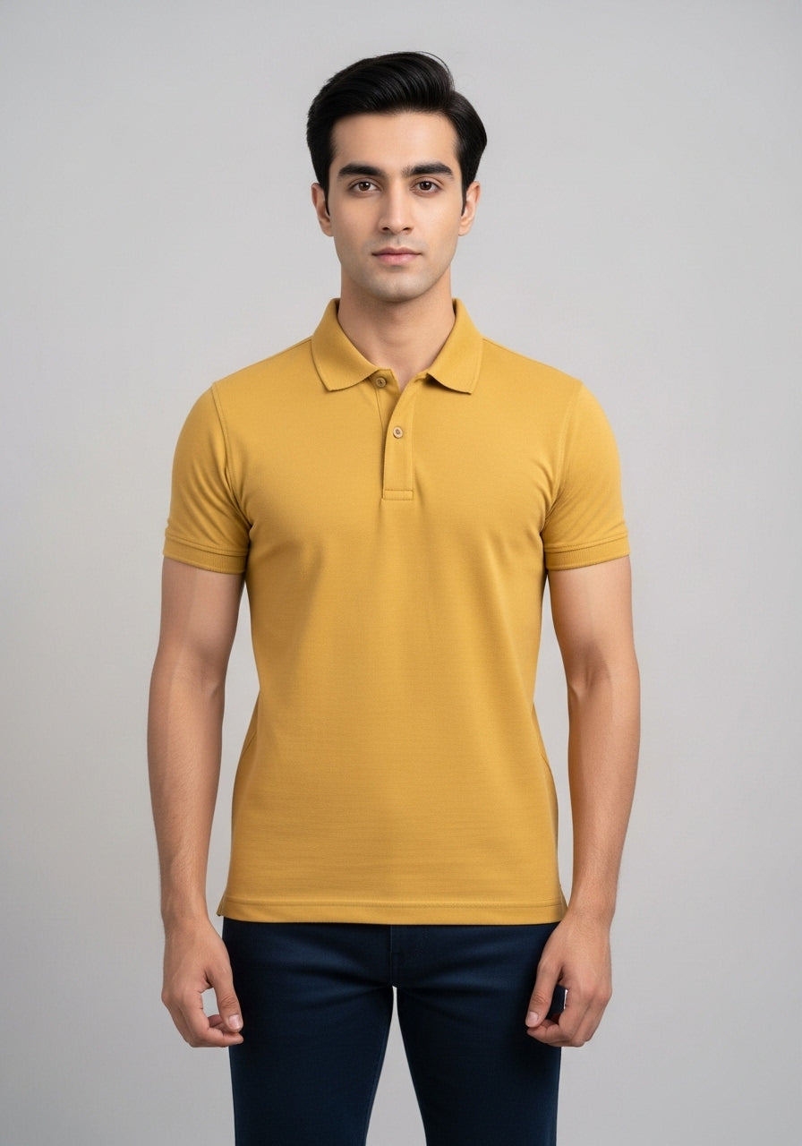 Half Sleeve Yellow Polo T-Shirts