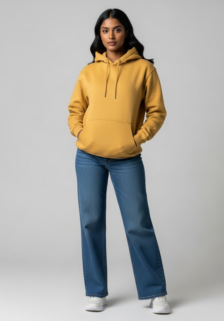 Fleece Yellow Hoodie