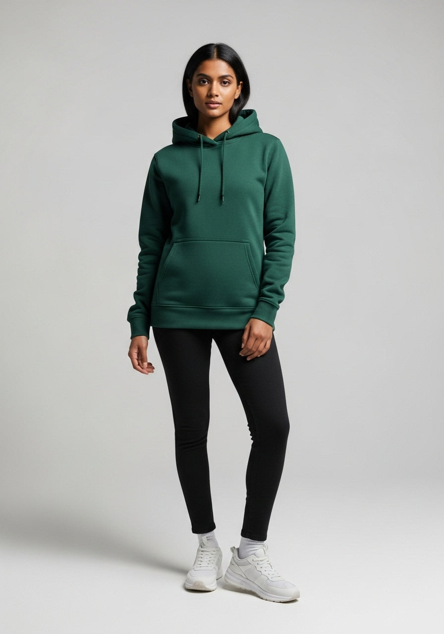 Fleece Green Hoodie