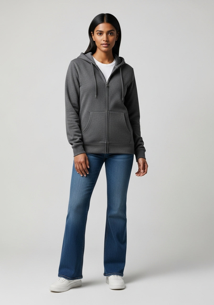 Dark Gray Zipper Hoodie