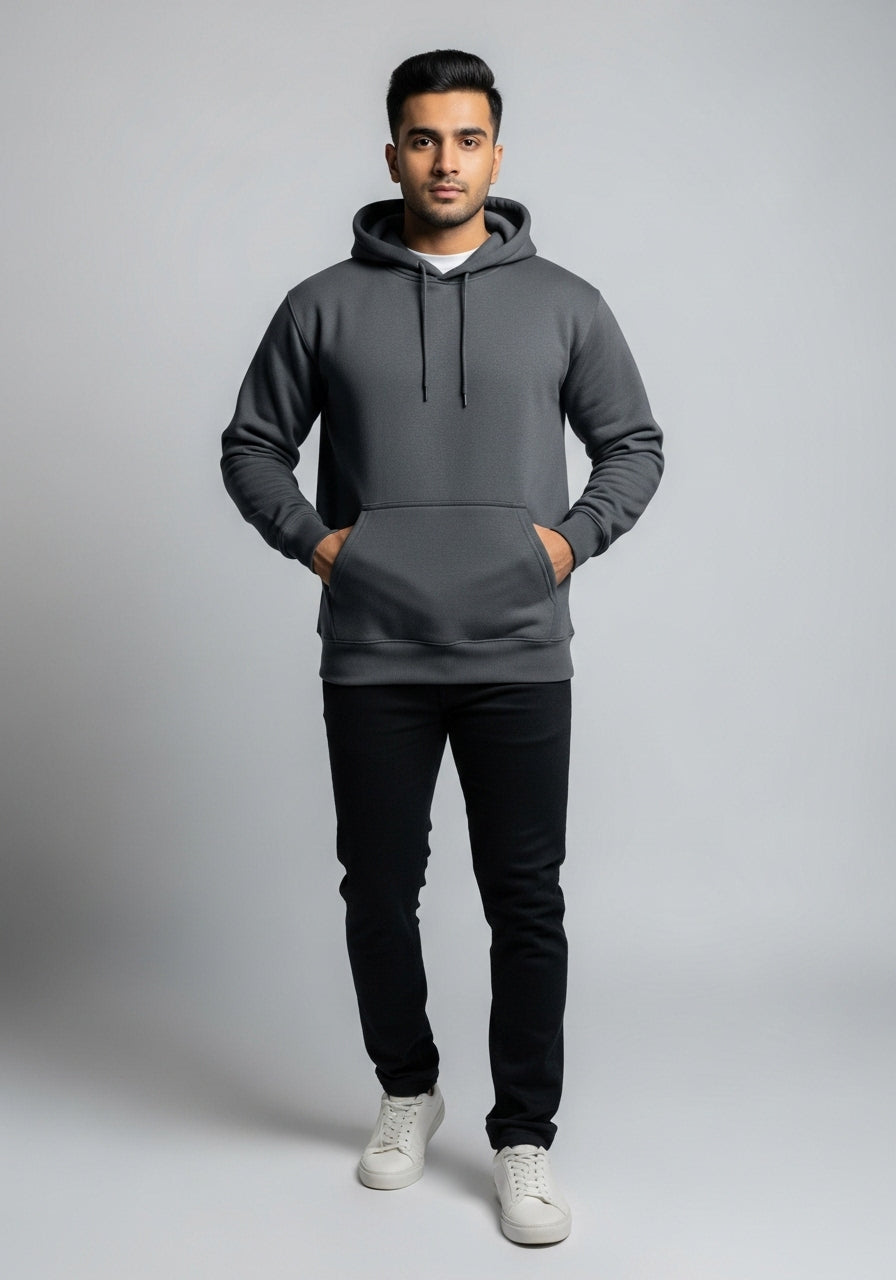 Fleece Grey Hoodie
