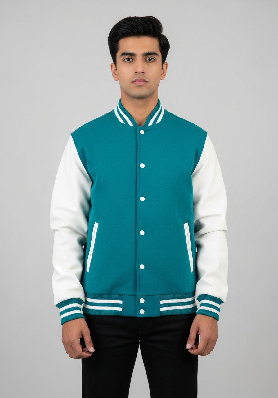 Turquoise Varsity Jacket