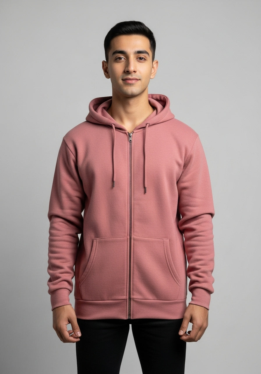 Pink Zipper Hoodie