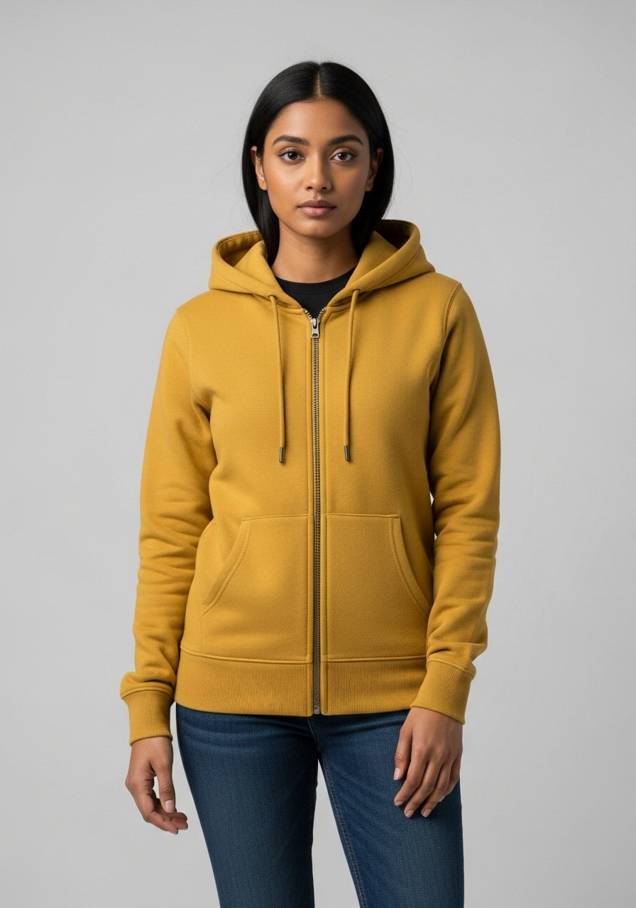 Yellow Zipper Hoodie
