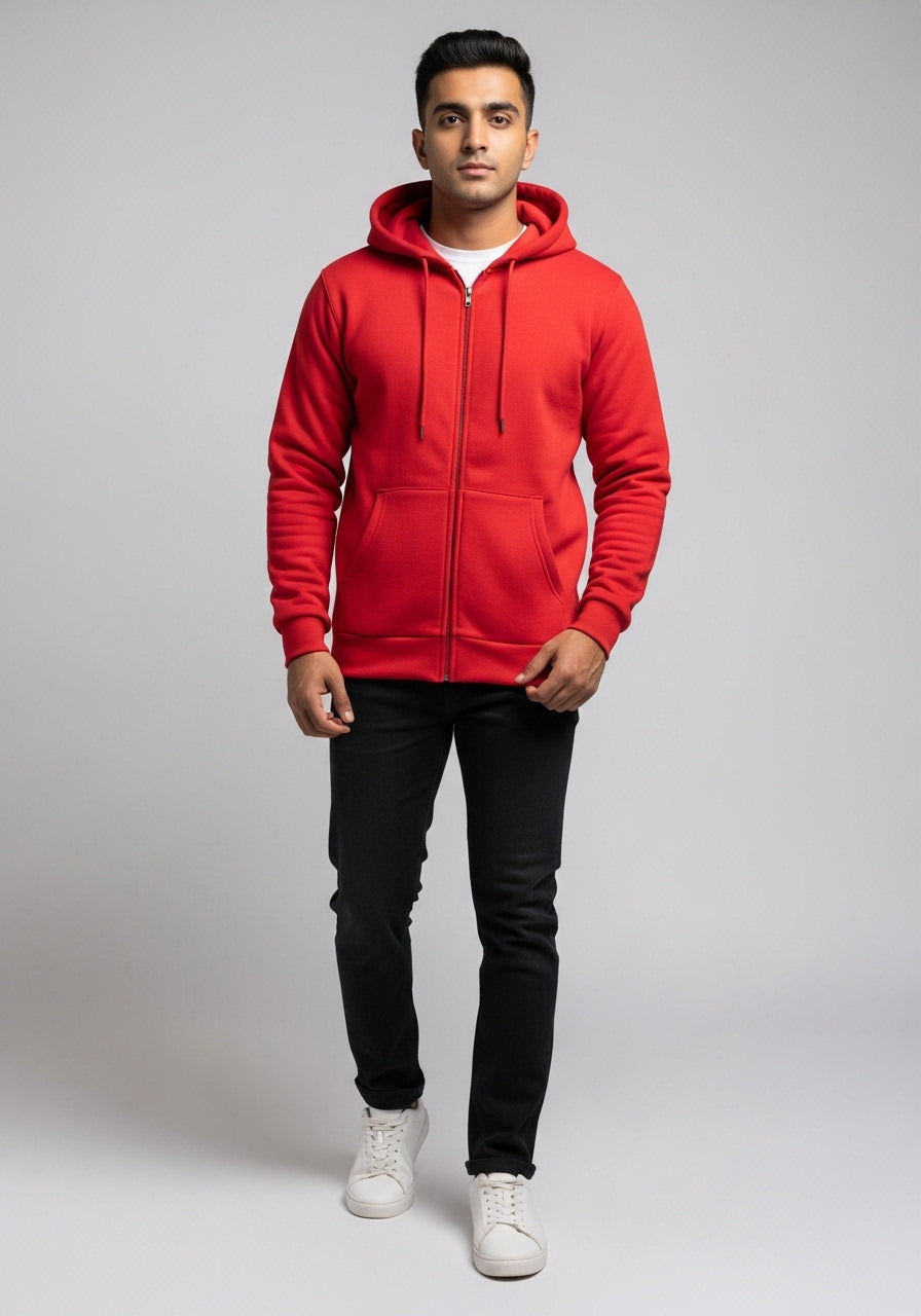 Red Zipper Hoodie