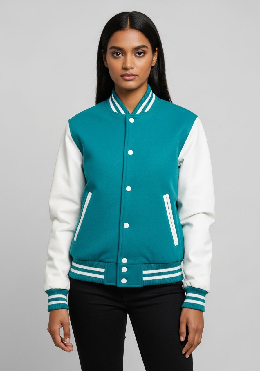 Turquoise Varsity Jacket
