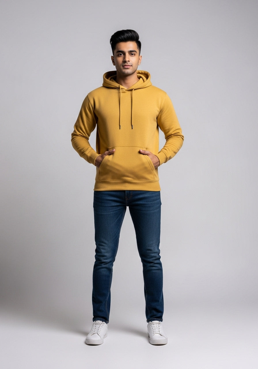 Fleece Yellow Hoodie