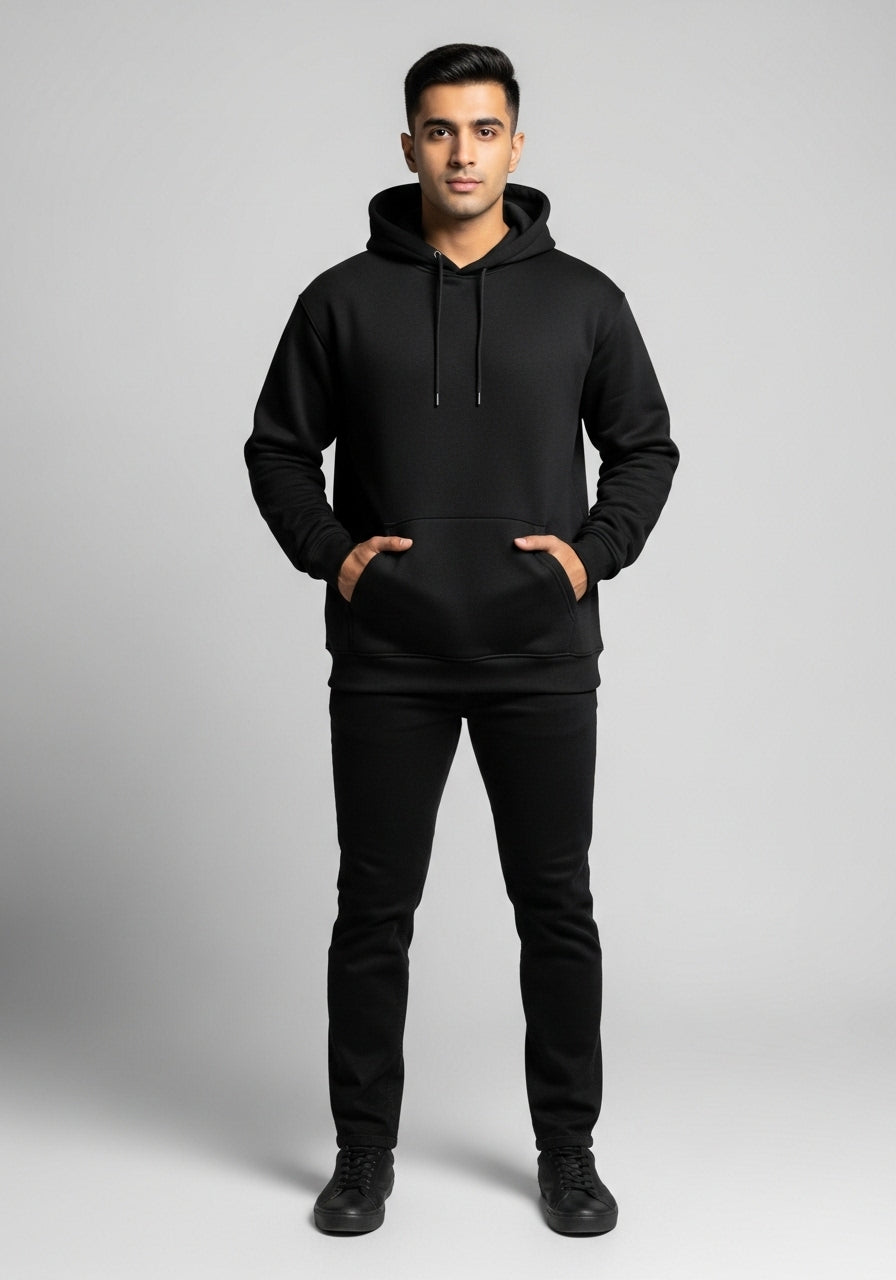 Fleece Black Hoodie