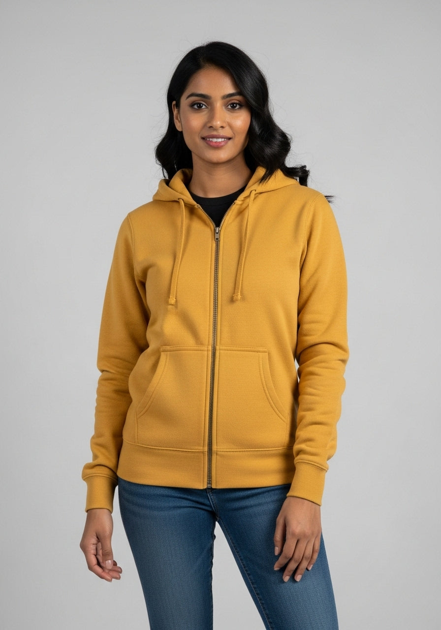 Yellow Zipper Hoodie
