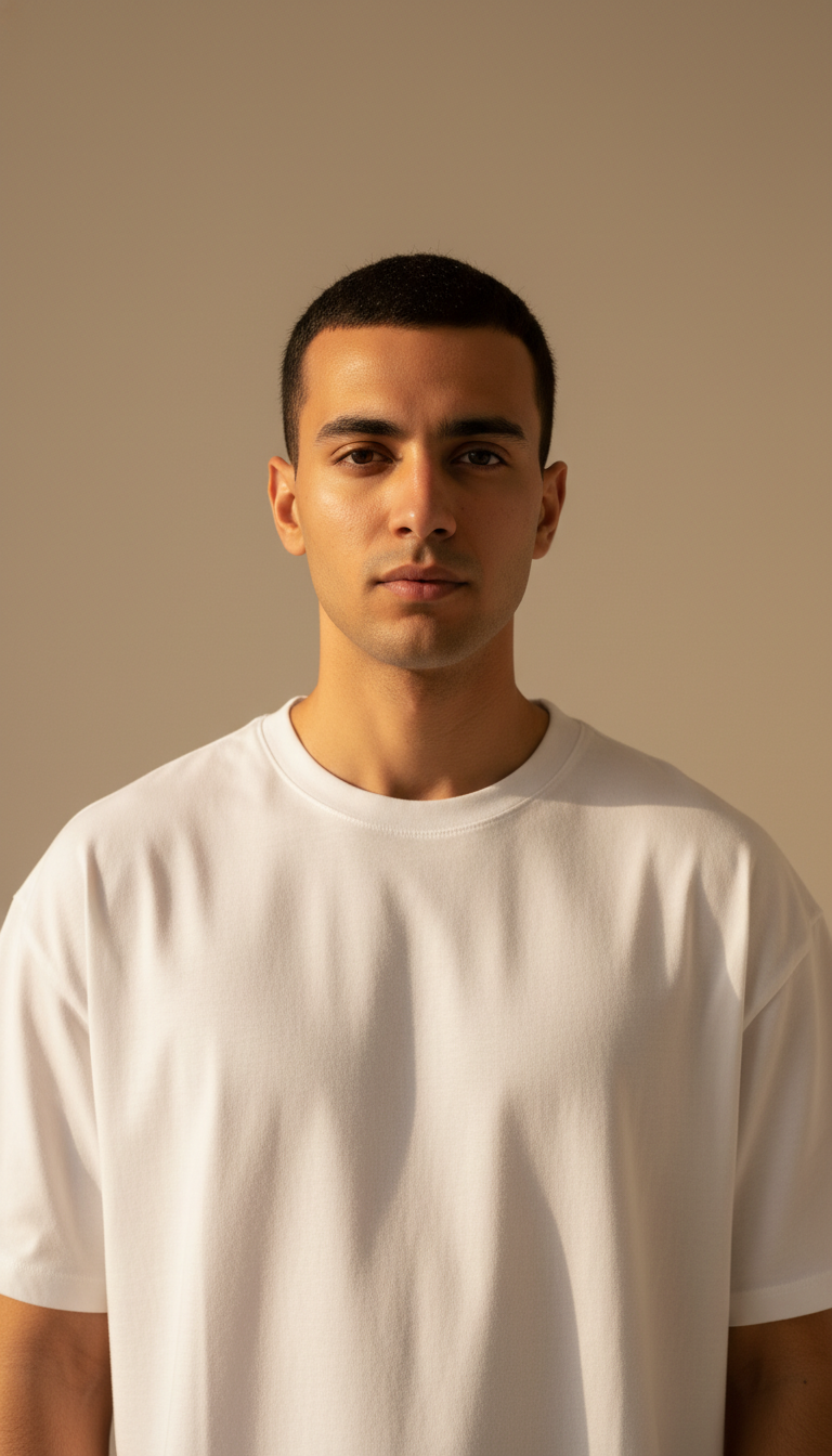 Drop Shoulders Oversized White T-Shirts