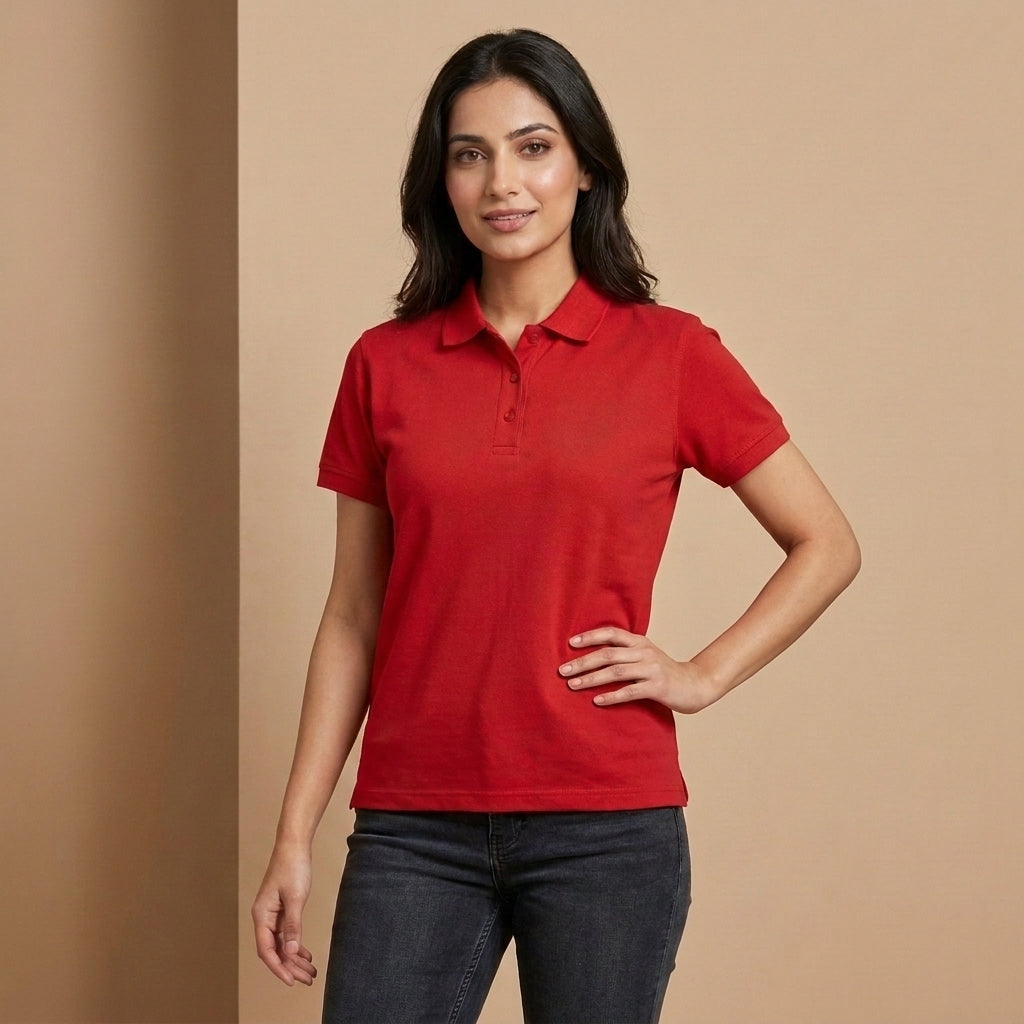 Half Sleeve Red Polo T-Shirt | Classic Polo Shirt for Men & Women