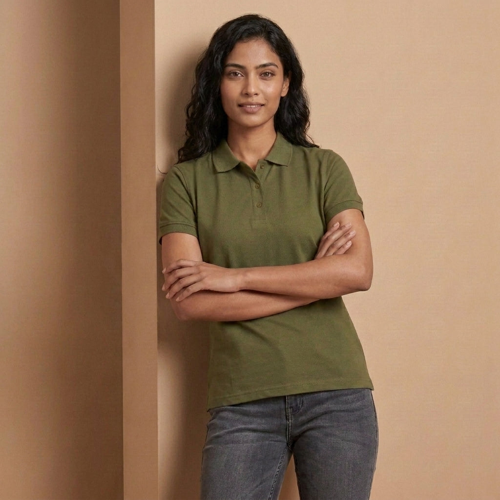 Half Sleeve Olive Green Polo T-Shirt | Classic Polo Shirt for Men & Women