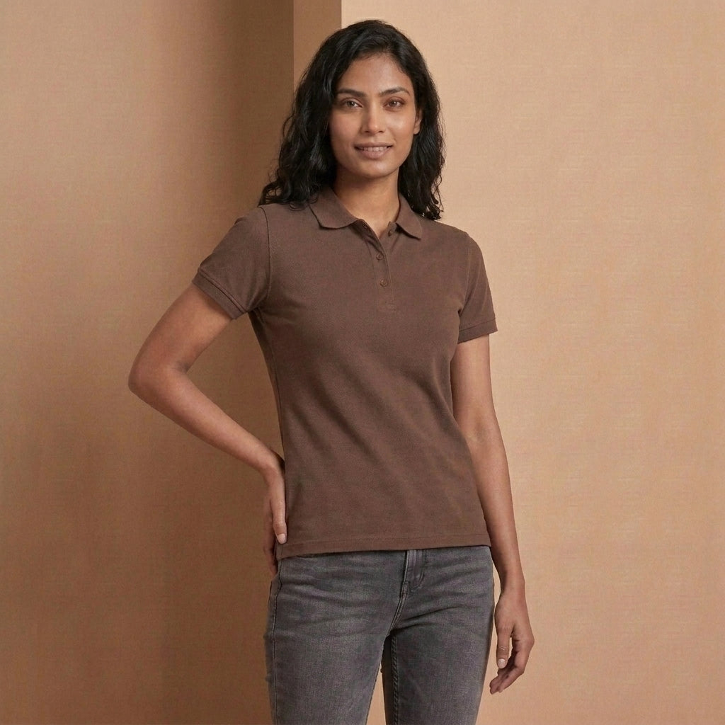 Half Sleeve Brown Polo T-Shirt | Classic Polo Shirt for Men & Women