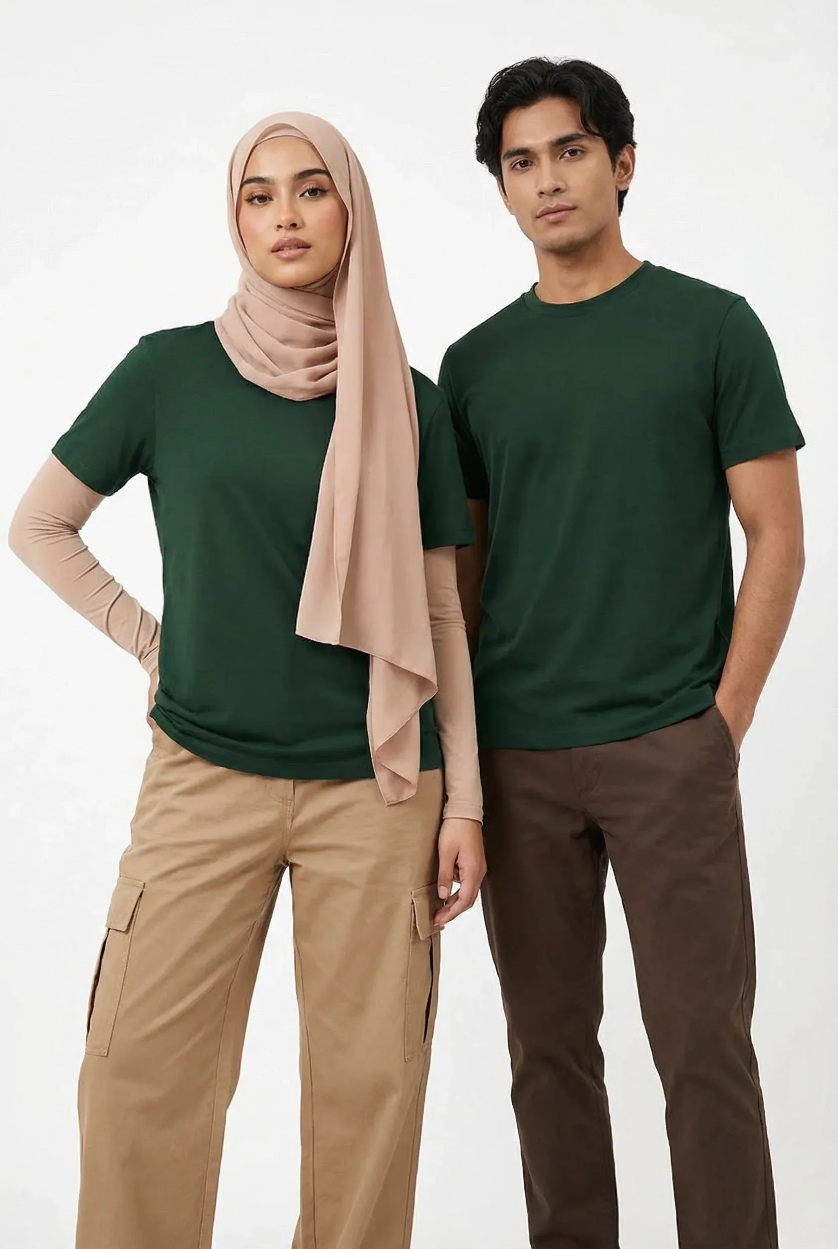  Basic Dark Green Tees 