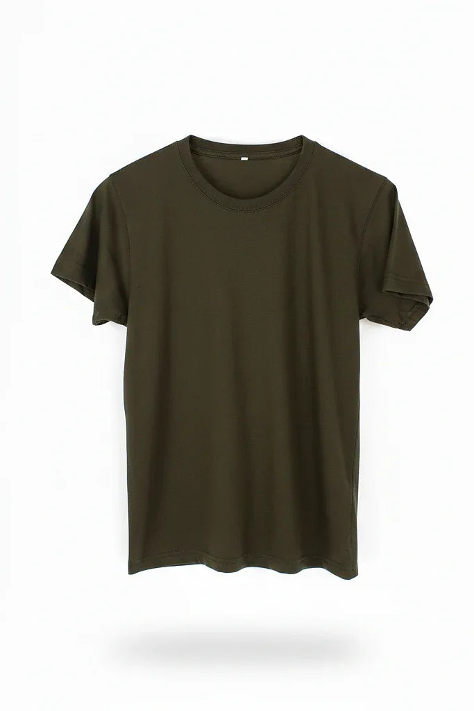 Classic army green premium cotton T-shirt